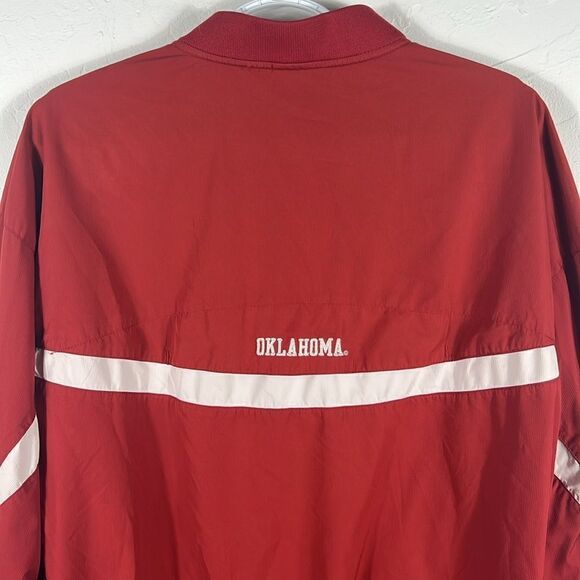 🔥🏈 Vintage OKLAHOMA SOONERS Nike Clima-Fit Quarter Zip Pullover Jacket Sz Lg - Picture 12 of 16